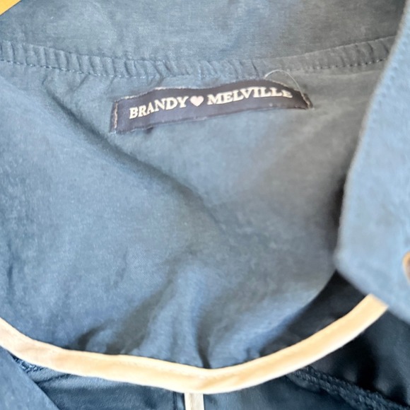 Brandy Melville Blue Cocoon Style Jacket Lightweight Spring Coat - Picture 6 of 7